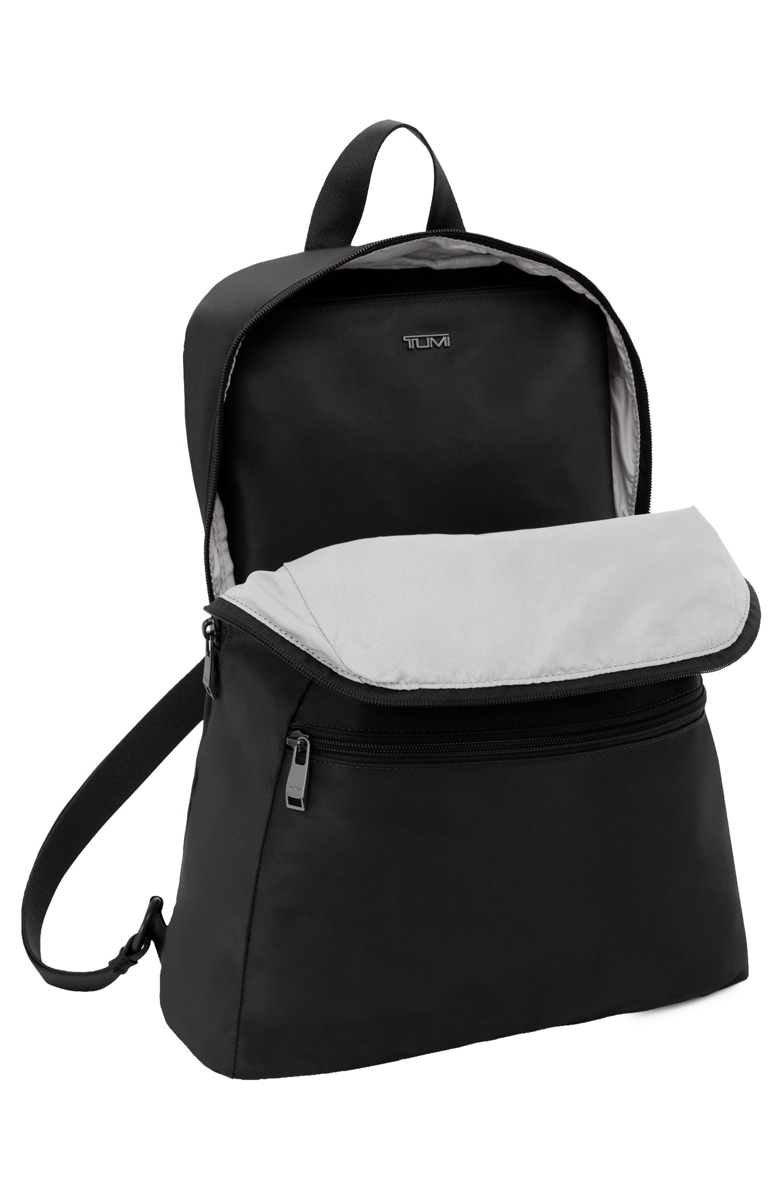 TUMI Voyageur Just in Case Packable Nylon Travel Backpack, Alternate, color, Black/ Gunmetal