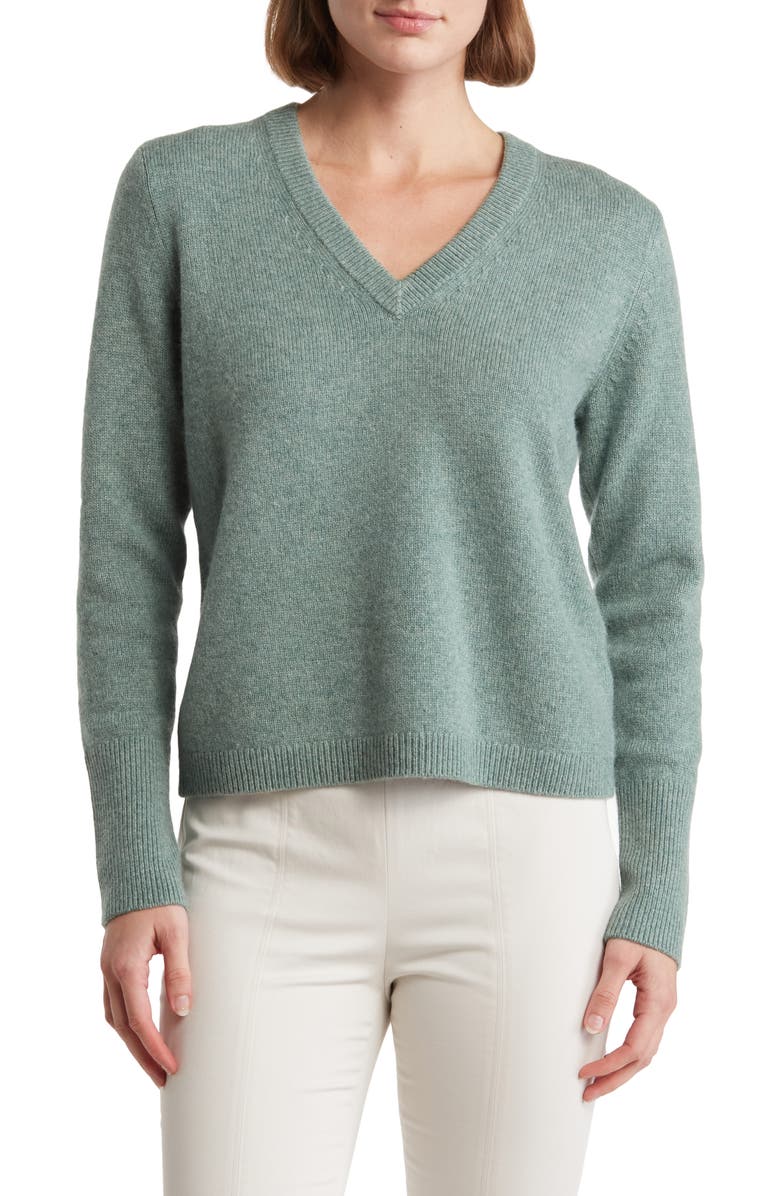 Vince V-Neck Rib Trim Pullover, Main, color, 