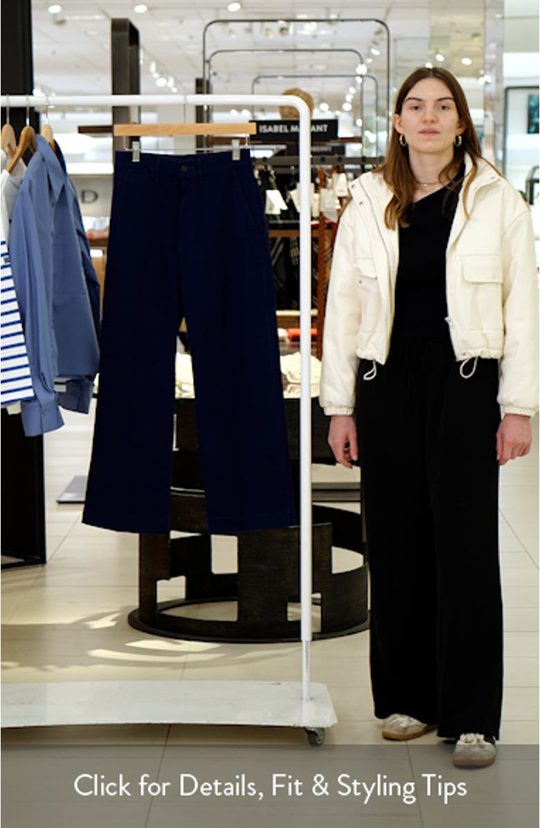 Cotton Wide Leg Ankle Chinos, sales video thumbnail