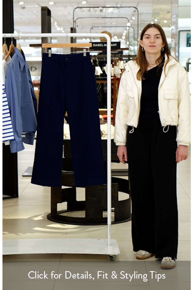 Cotton Wide Leg Ankle Chinos video