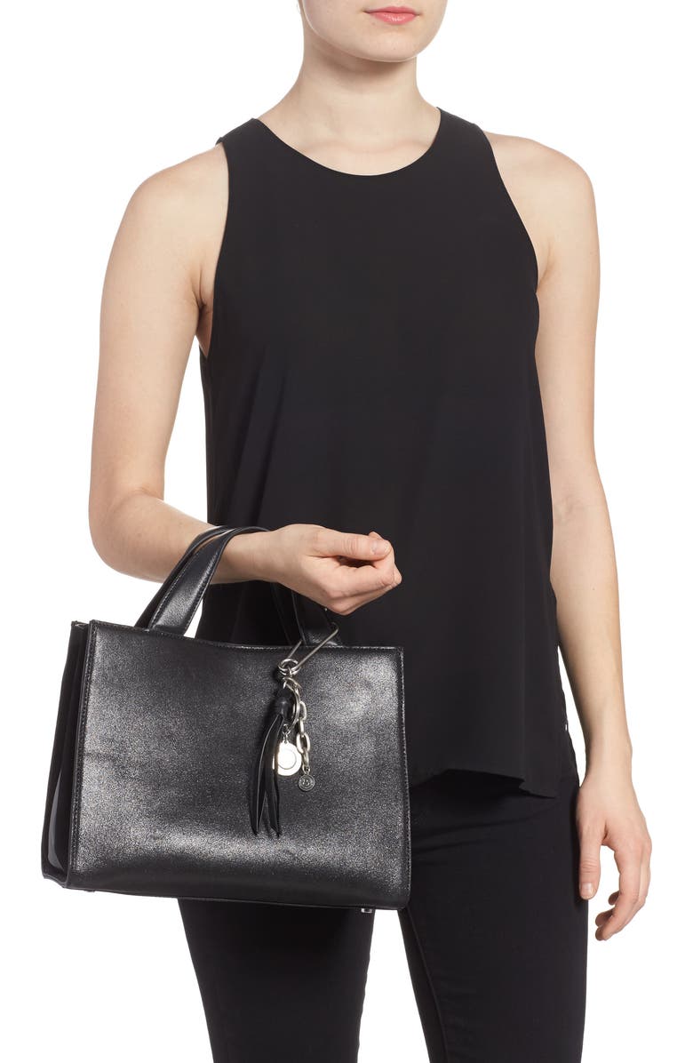 Treasure & Bond Tyler Metallic Leather Satchel, Alternate, color,