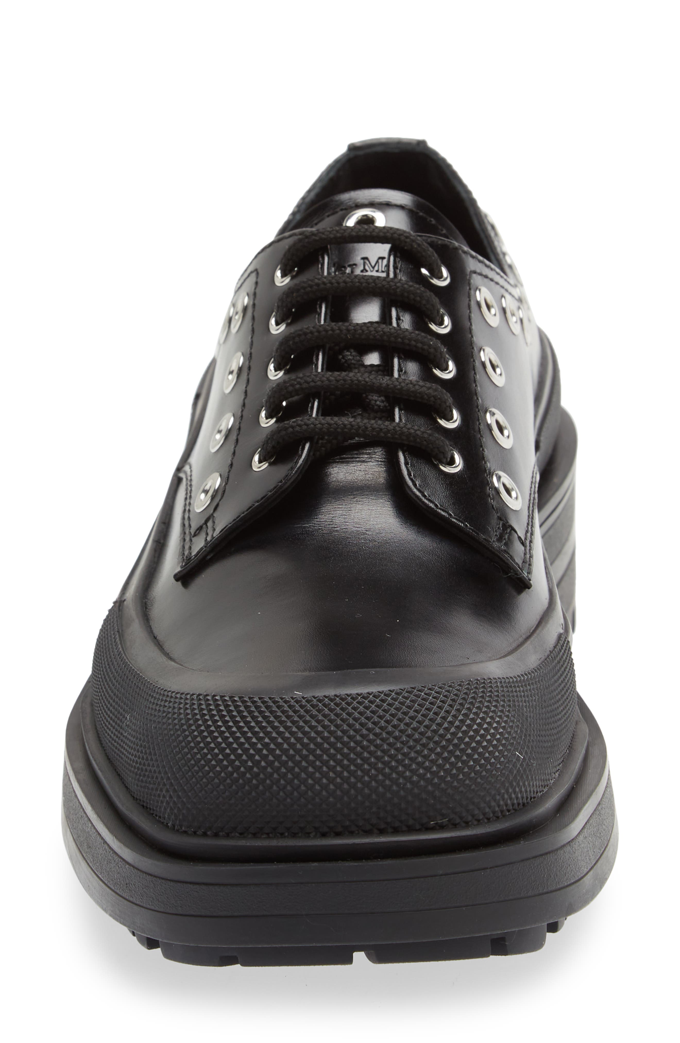 McQueen Stacked Sole Grommet Detail Derby, Alternate, color, 