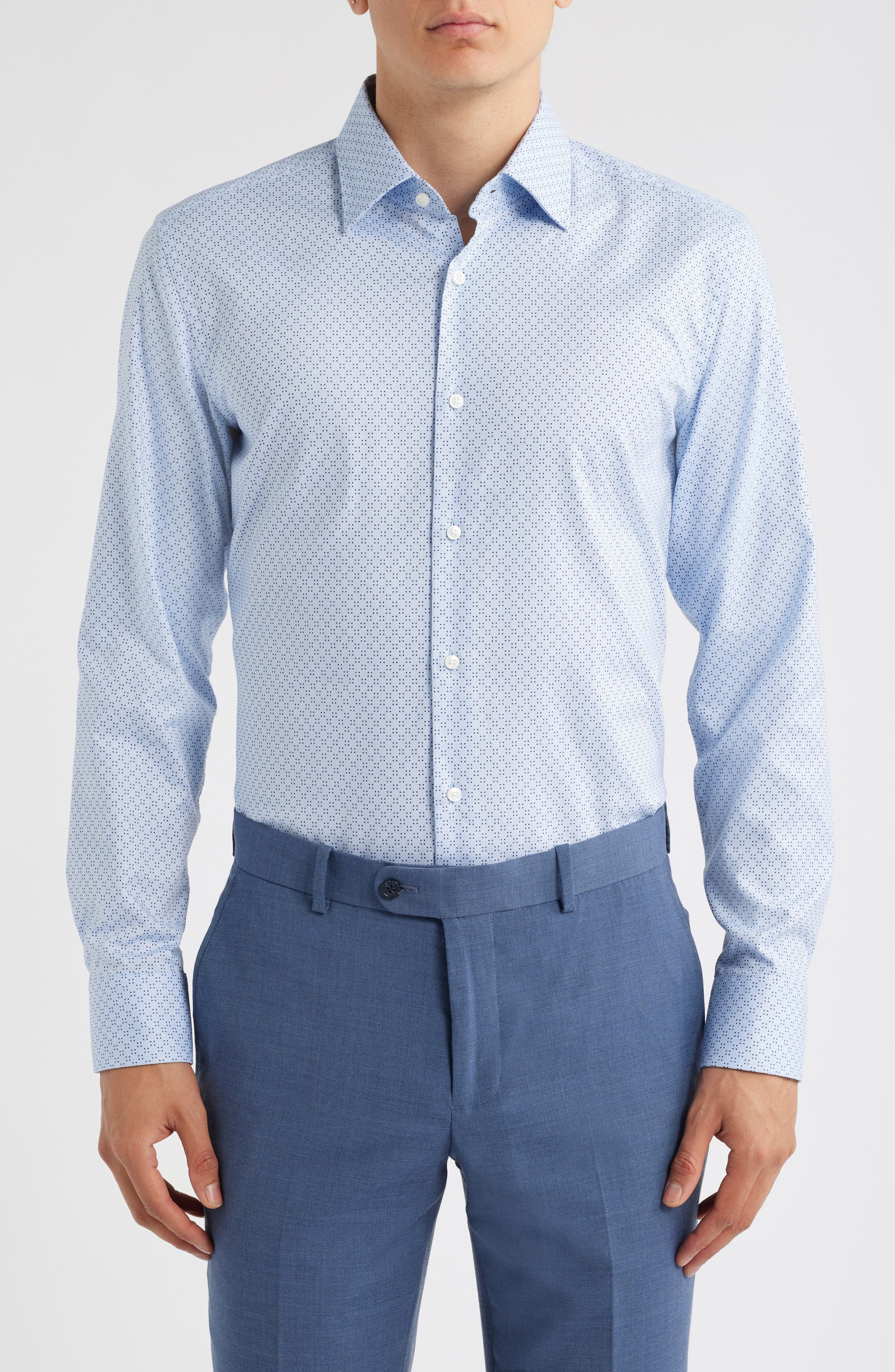 BOSS Hank Kent Slim Fit Stretch Cotton Dresss Shirt