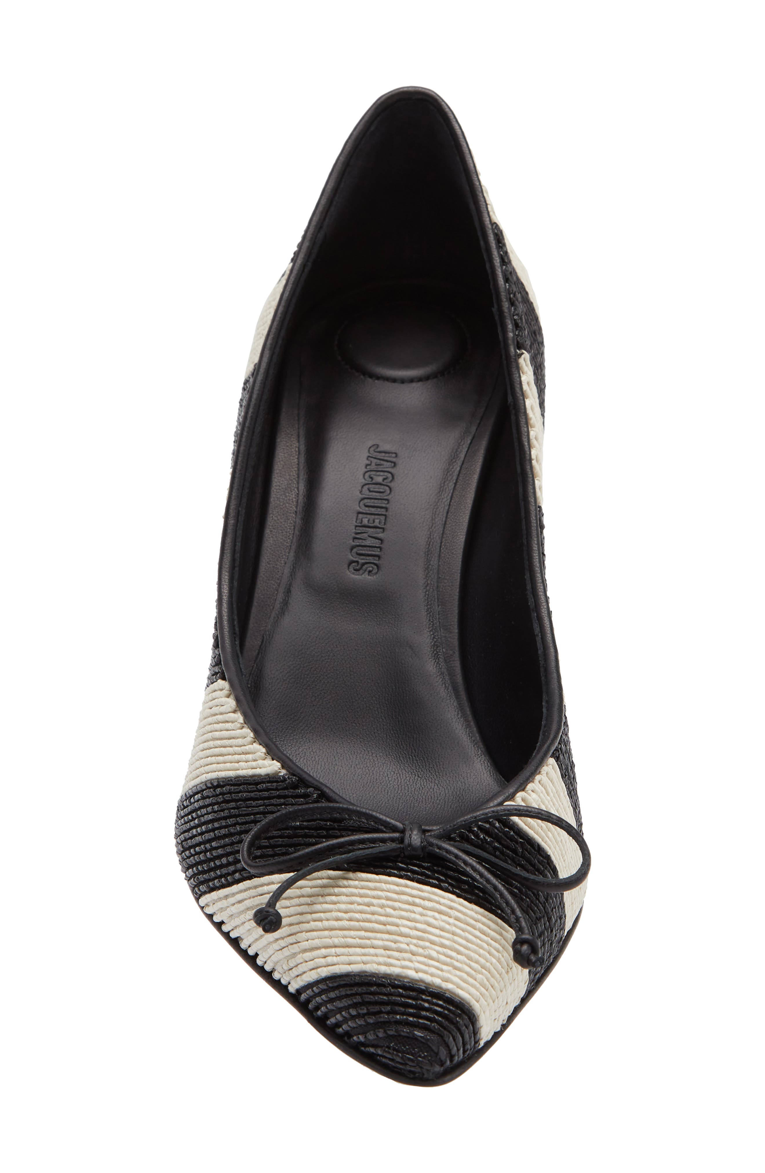 Jacquemus Les Escarpins Tourni Pointed Toe Pump, Alternate, color, White