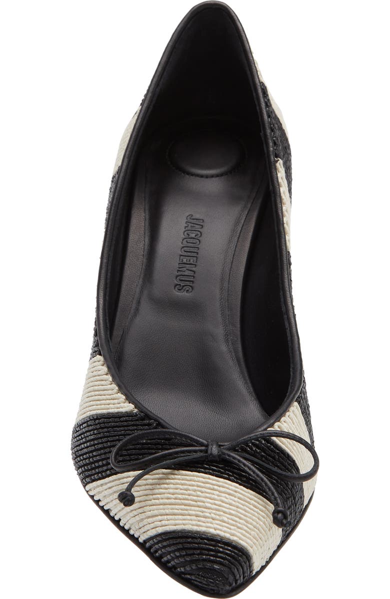 Jacquemus Les Escarpins Tourni Pointed Toe Pump, Alternate, color, White