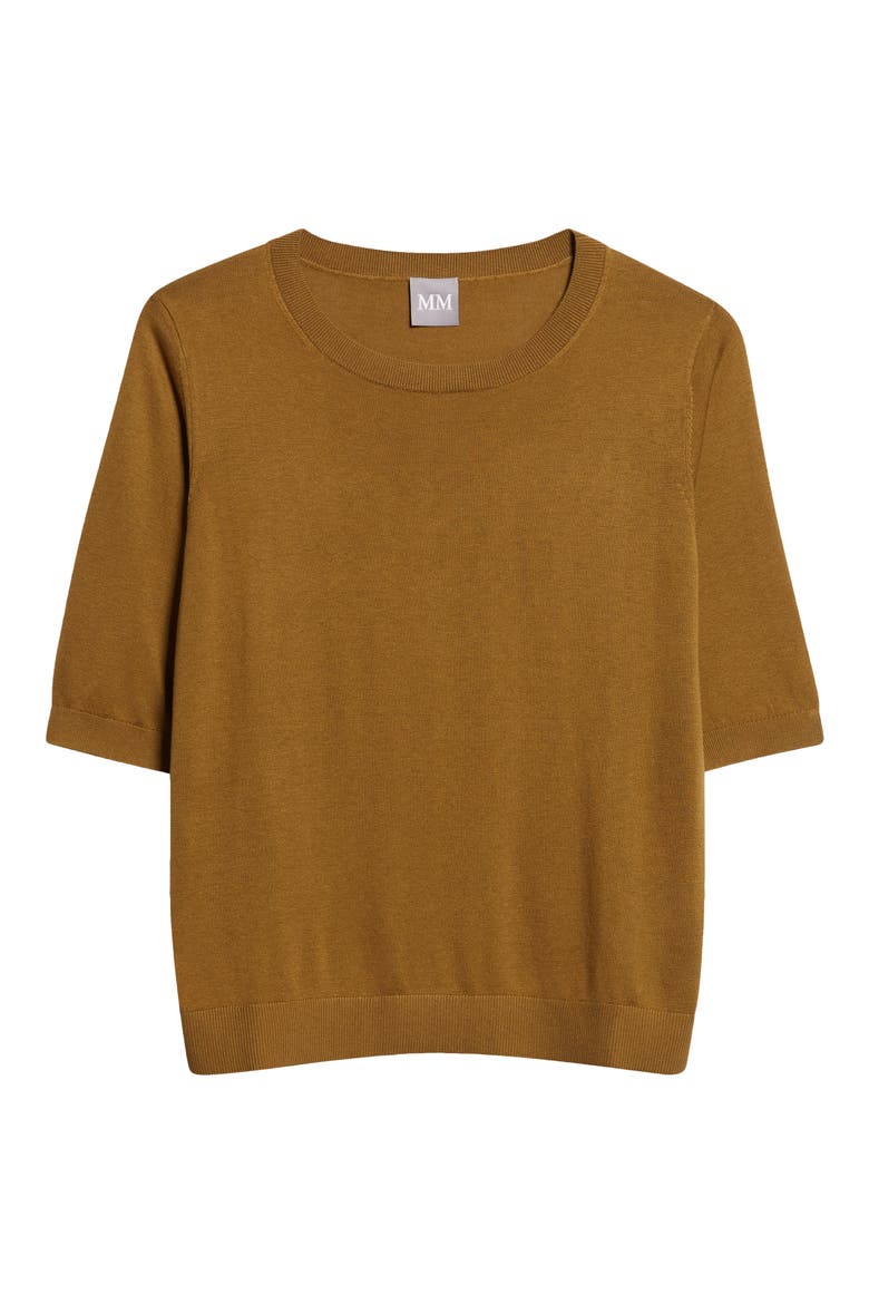 Musette Silk & Cotton Sweater, Alternate, color, OLIVE GREEN