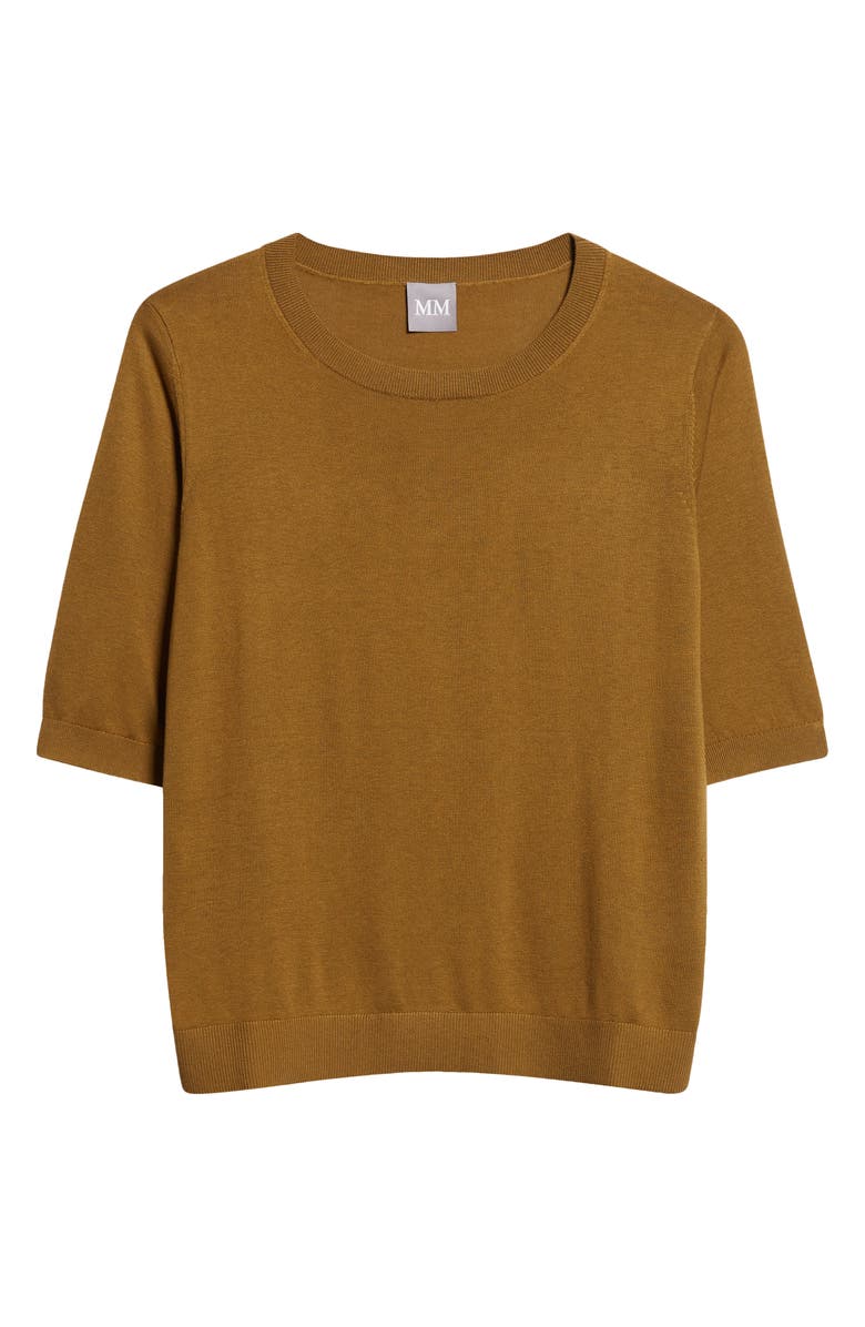 MM by Max Mara Musette Silk & Cotton Sweater, Alternate, color, Olive Green