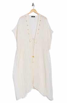 Pinstripe Woven Duster