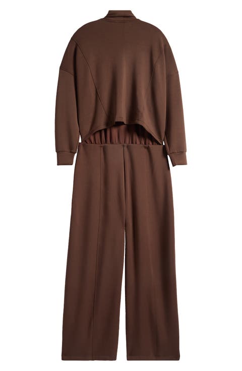 AirEssentials® Long Sleeve Shawl Collar Jumpsuit