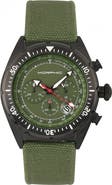 Morphic M53 Series Chronograph Fiber-Weaved Leather-Band Watch w/Date