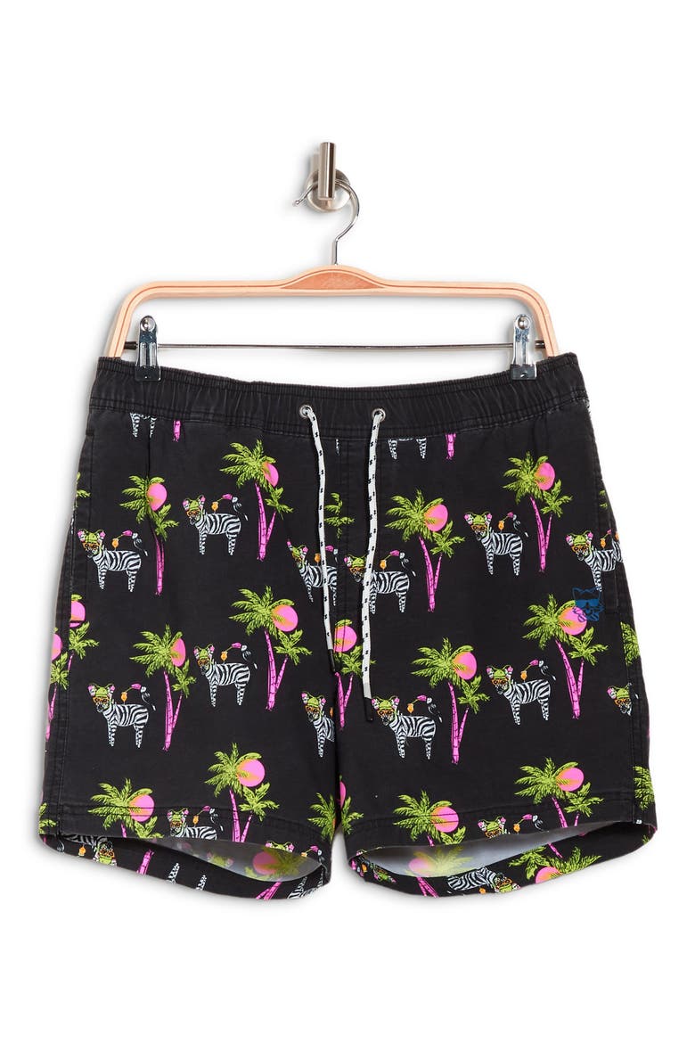 Happy Hour Swim Shorts, Alternate, color, BLACK