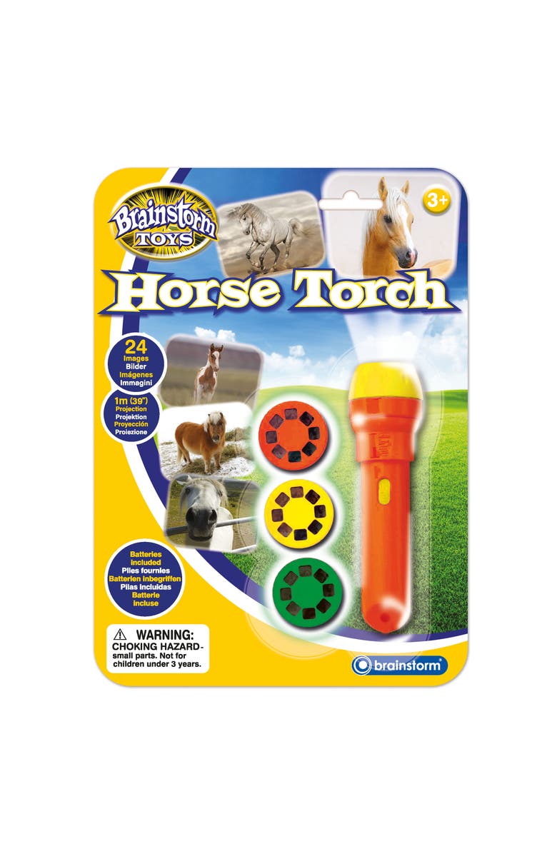 Brainstorm Toys Horse Flashlight and Projector with 24 Horse Images, Main, color, Multicolored