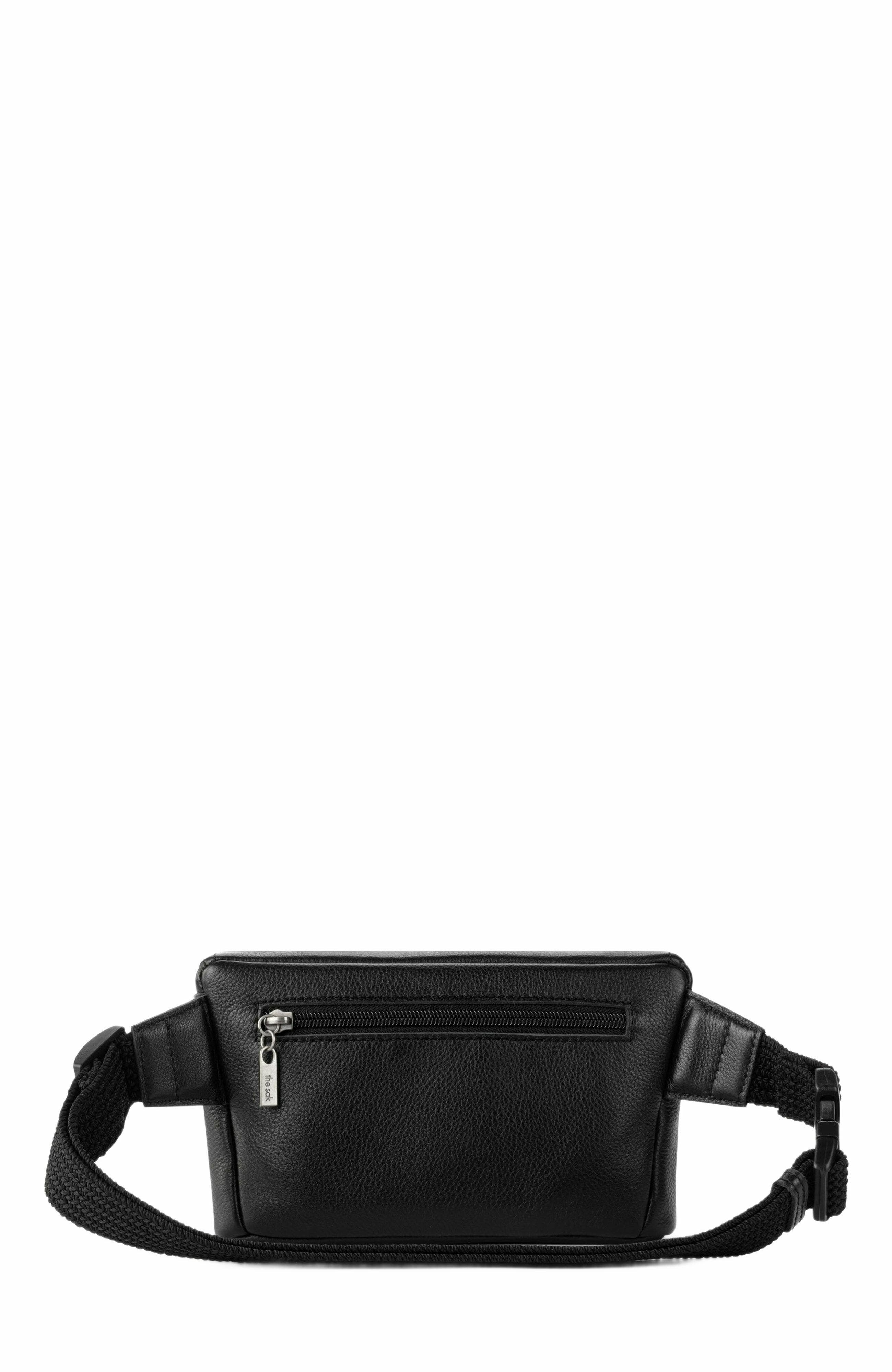 The Sak Caraway Small Belt Bag, Alternate, color, Black Leather