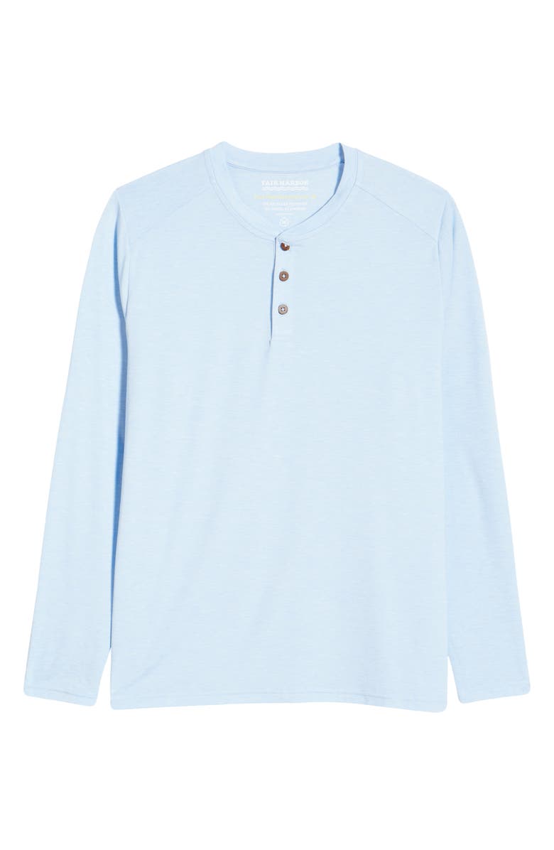 Fair Harbor The Seabreeze Performance Long Sleeve Henley, Alternate, color, Blue Glow