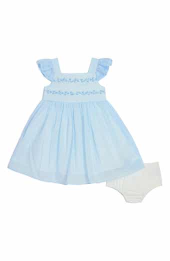 Pippa & Julie Embroidered Flutter Dress & Bloomers Set