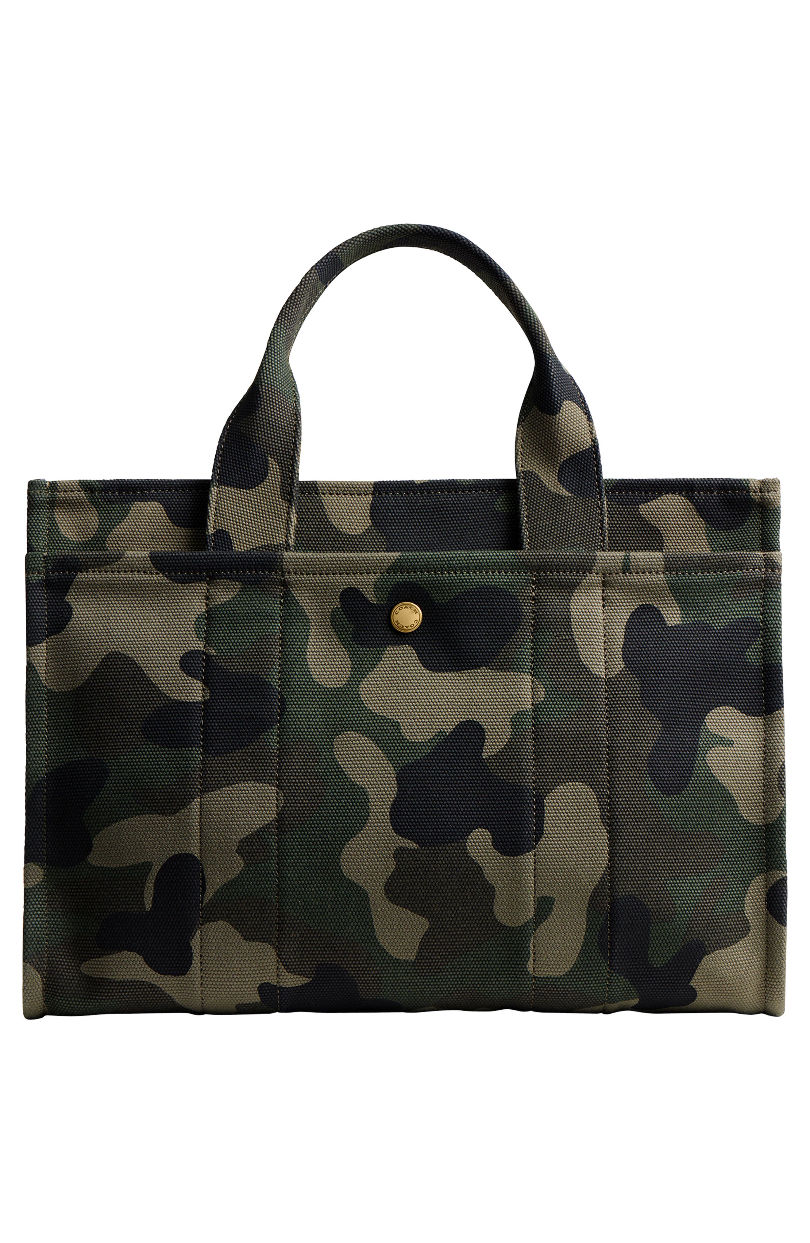 COACH Camo Print Canvas Cargo Tote, Alternate, color, 