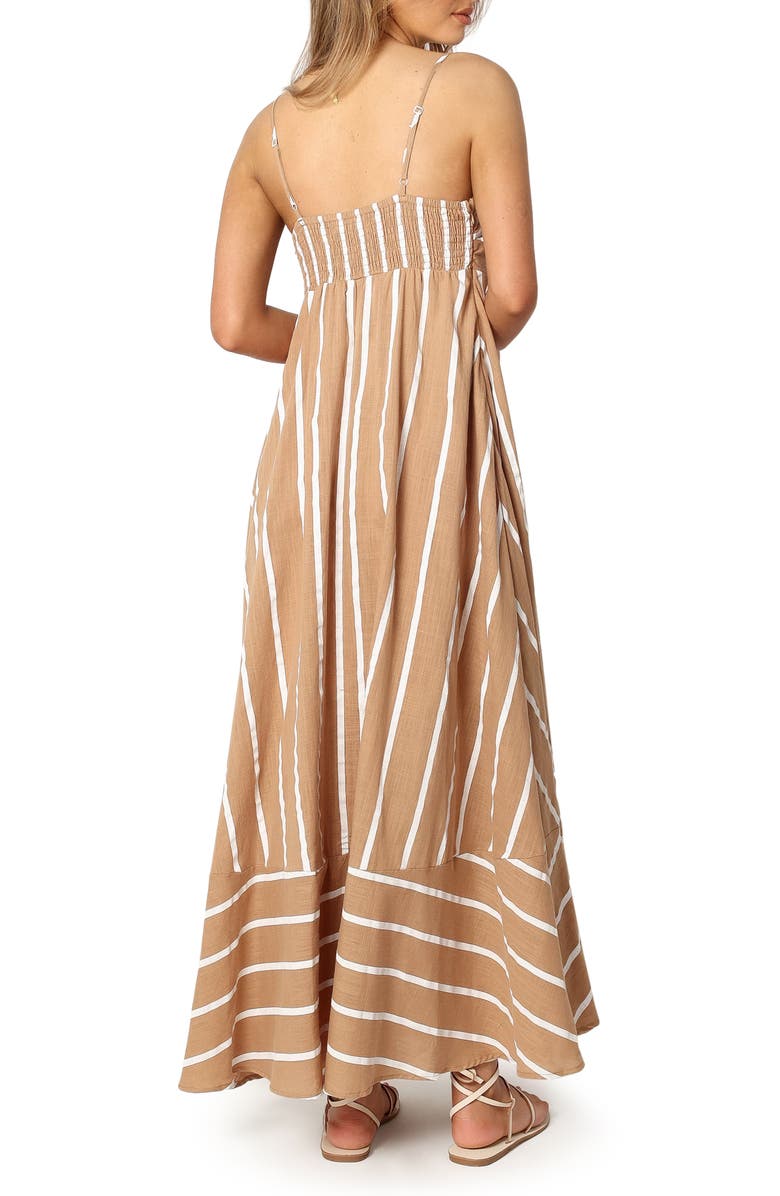 Petal & Pup Brea Stripe Maxi Dress, Alternate, color, Tan Stripe