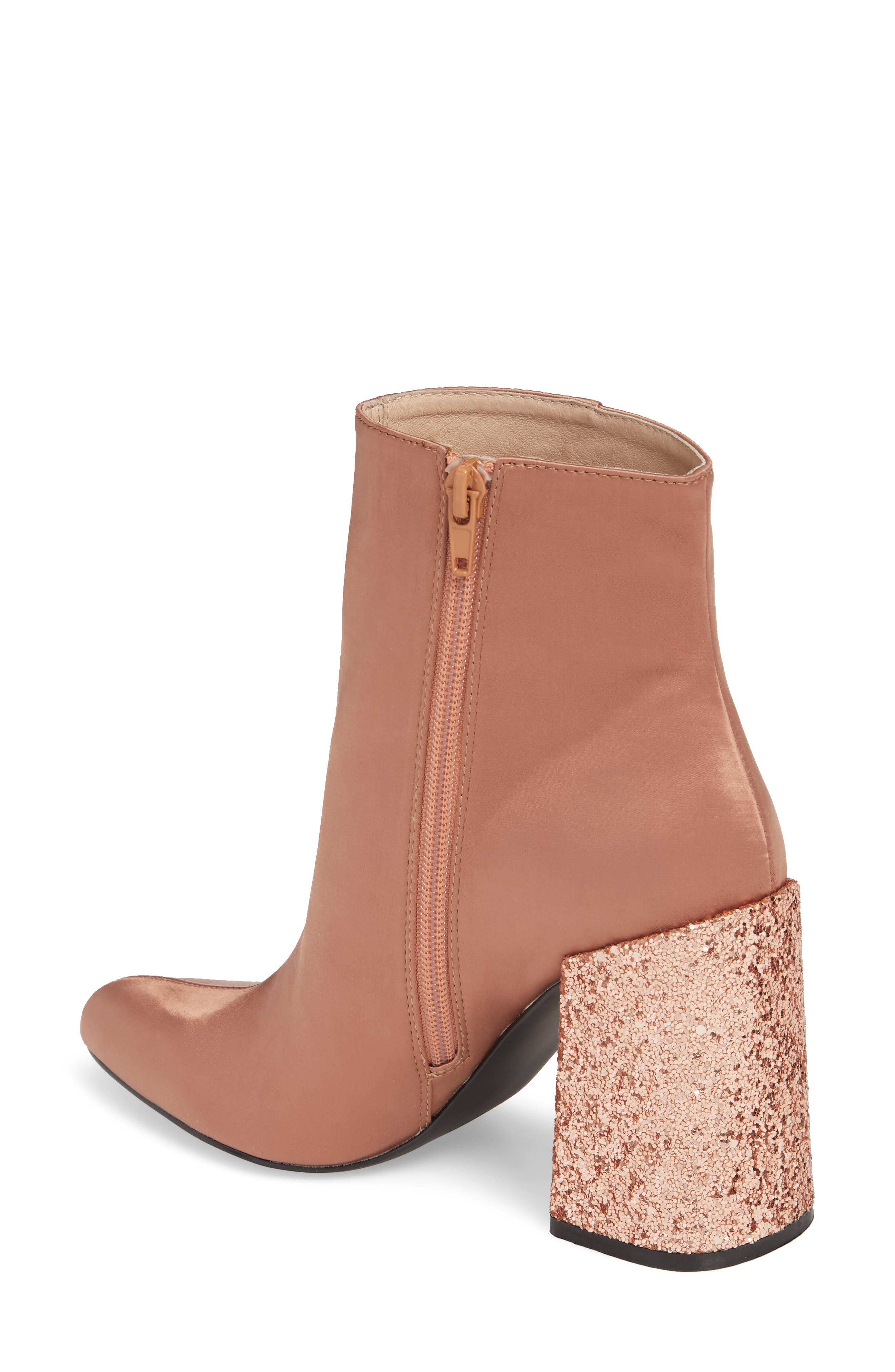 Hugsy Bootie, Alternate, color, DARK NUDE SATIN