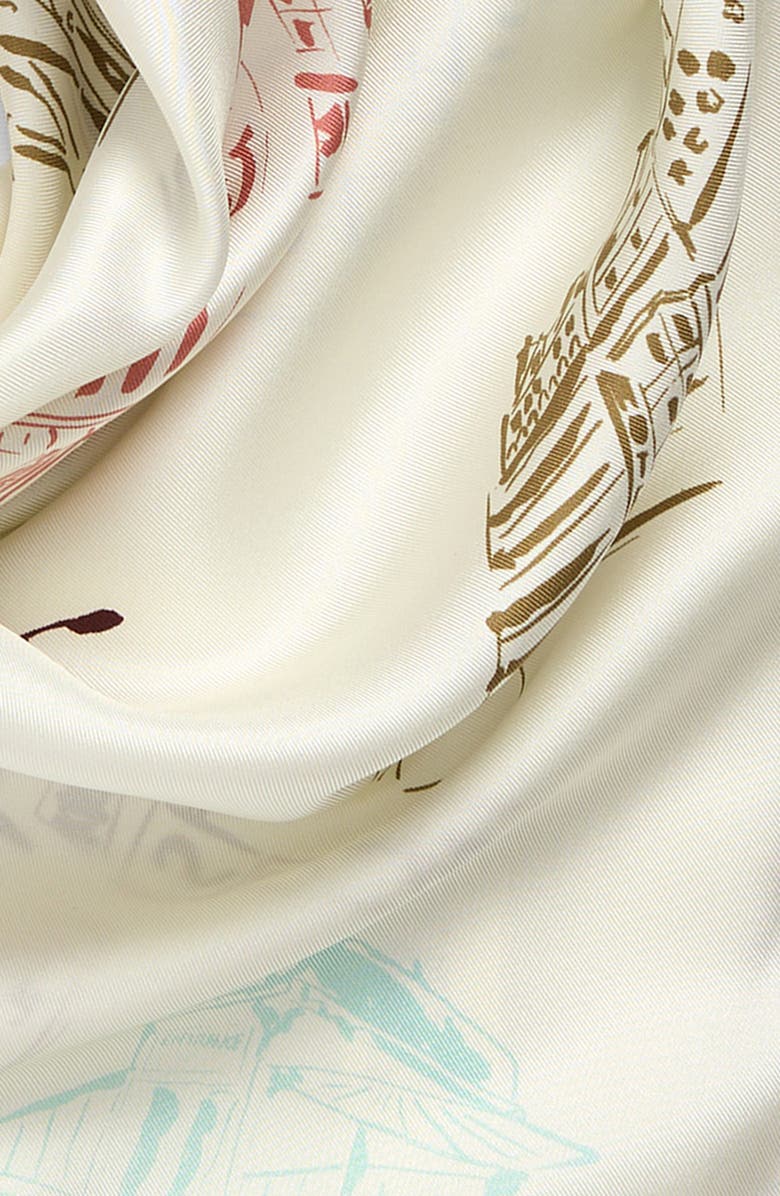 Lafayette 148 New York Manhattan Print Cashmere & Silk Square Scarf, Alternate, color,