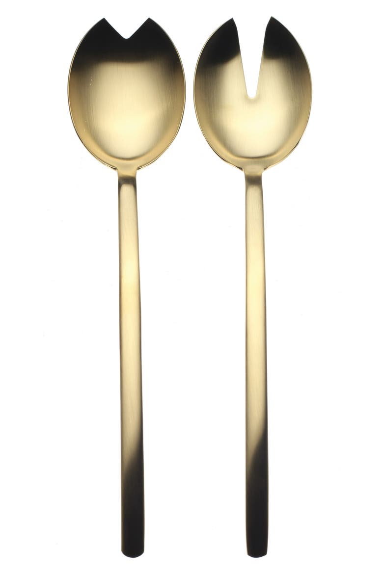 Brushed Salad Servers, Main, color, BRUSHED STAINLESS GOLD