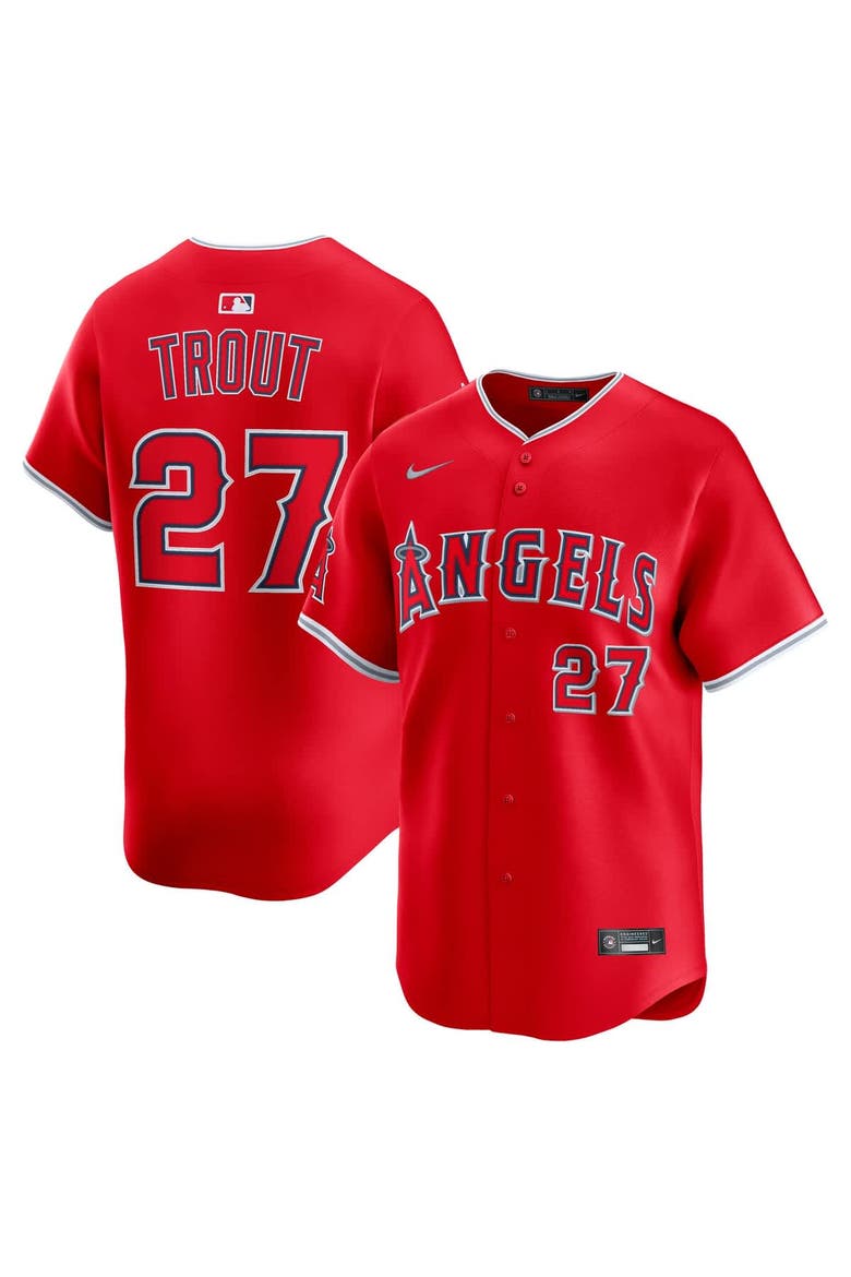 Men's Nike Mike Trout Red Los Angeles Angels Alternate Limited Player Jersey, Main, color, Red