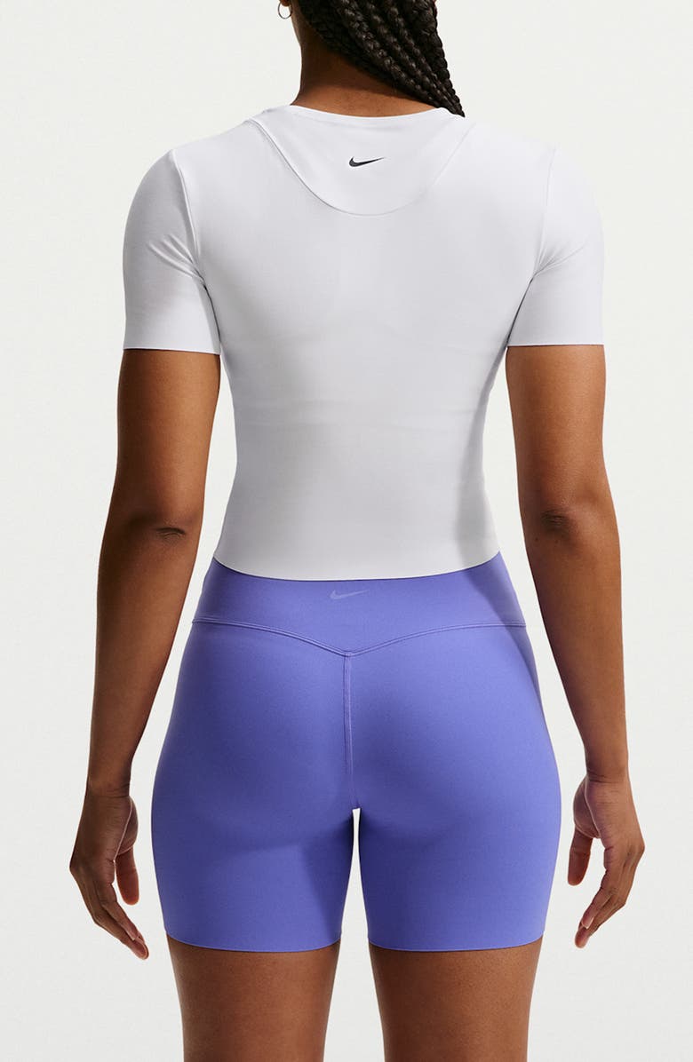 Nike Zenvy Dri-FIT Short-Sleeve Top, Alternate, color, White/ Black