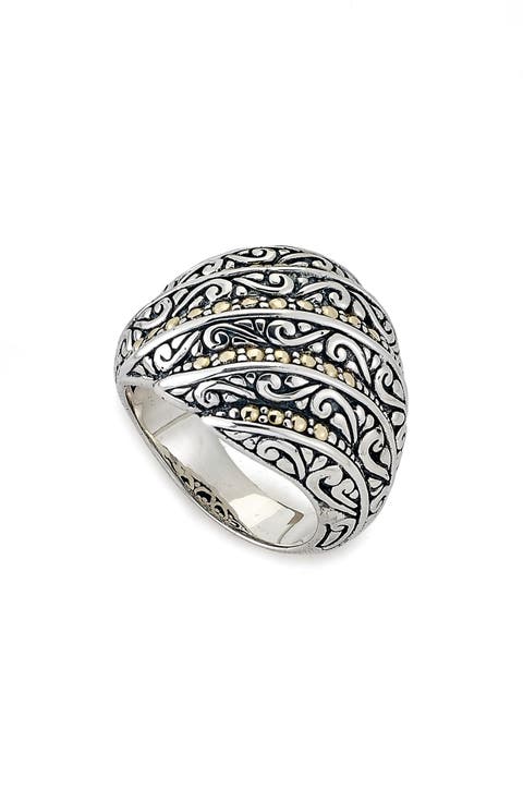 Balinese Filigree Two-Tone Ring
