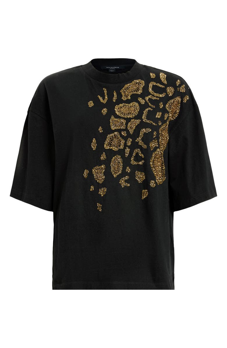 AllSaints Amelie Oversize Embellished Cotton Graphic T-Shirt, Alternate, color, 