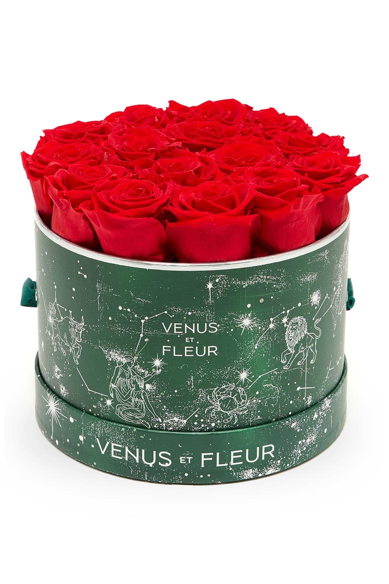 Small Round Holiday Zodiac Red Eternity Roses®, Main, color, RED