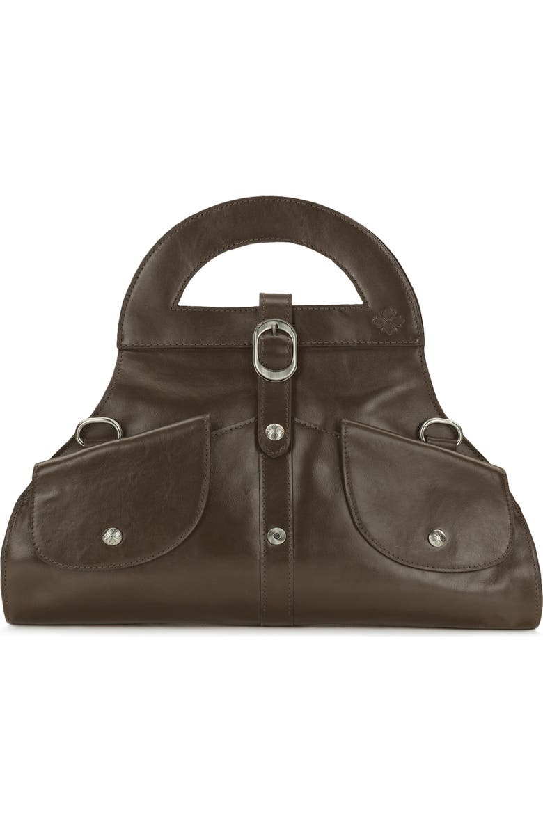Patricia Nash Milania Leather Top Handle Bag, Main, color, Mushroom