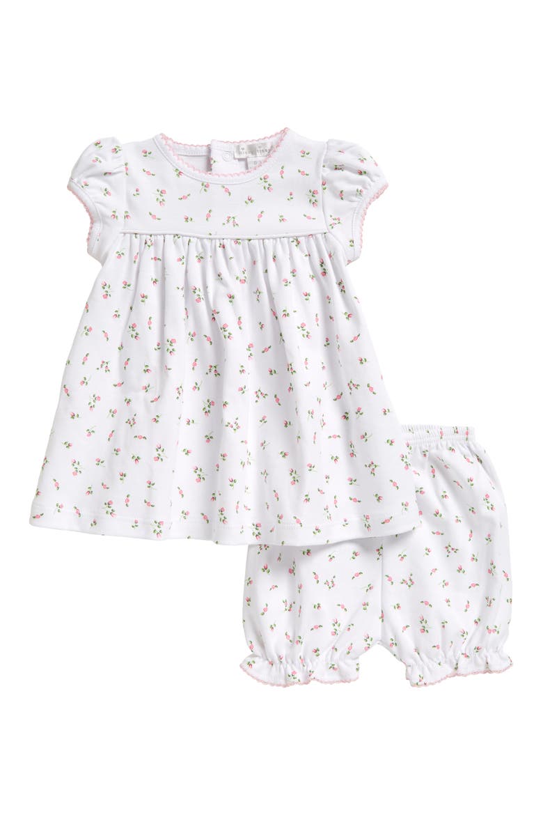 Garden Roses Dress & Bloomers, Main, color, WHITE