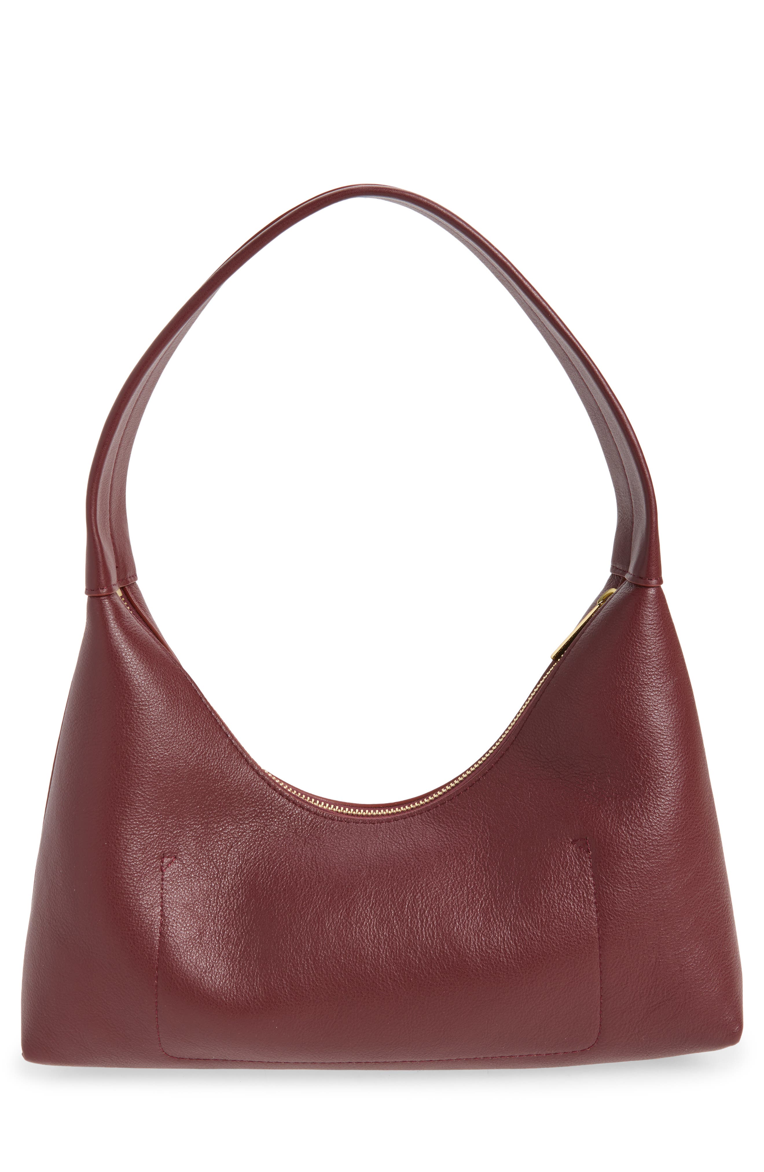 Candy Baguette Leather Shoulder Bag, Alternate, color, CLARET