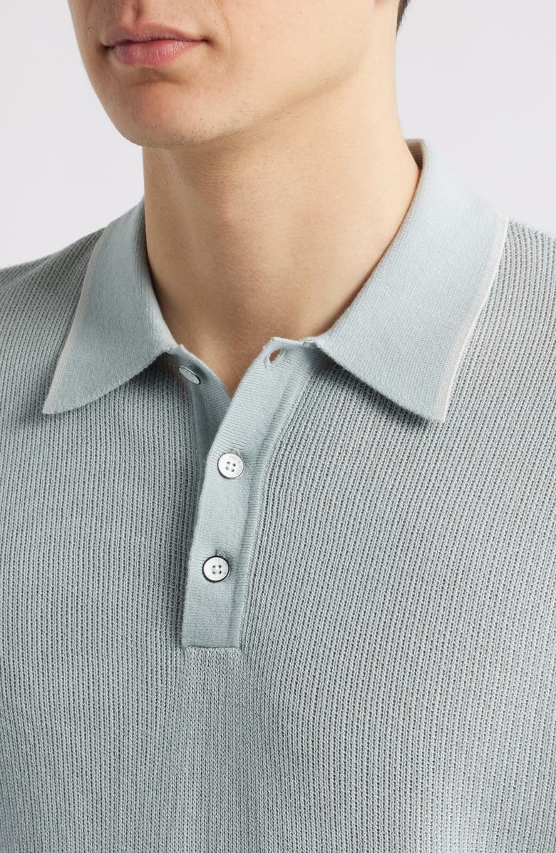rag & bone Harvey Relaxed Polo, Alternate, color, Light Blue