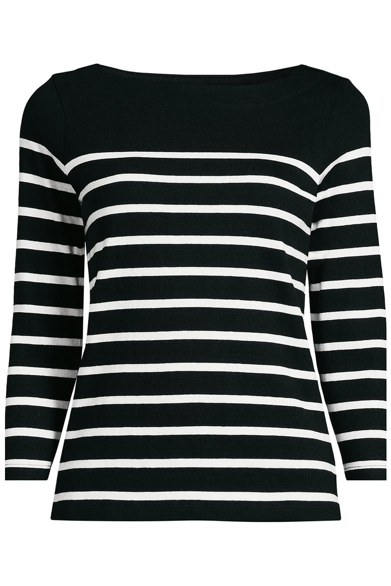 Mariner Jersey Boatneck Top, Alternate, color, Black Stripes
