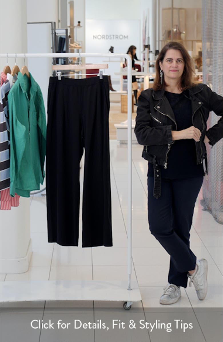 Stretch Organic Cotton Wide Leg Pants, sales video thumbnail