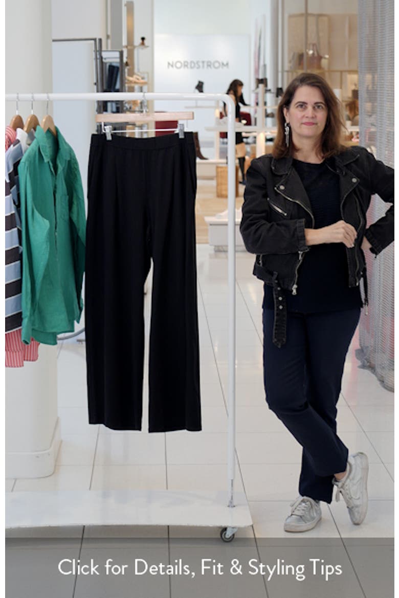 Stretch Organic Cotton Wide Leg Pants video