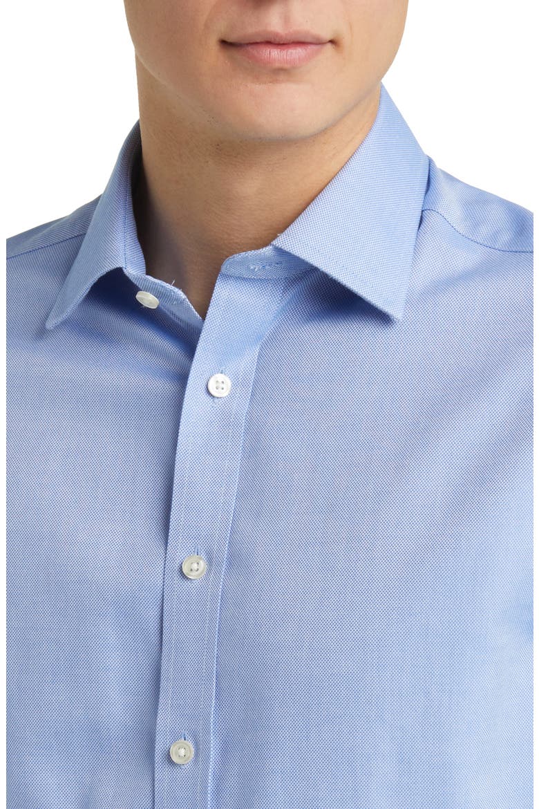 Non-Iron Royal Oxford Slim Fit Shirt Double Cuff, Alternate, color, BLUE