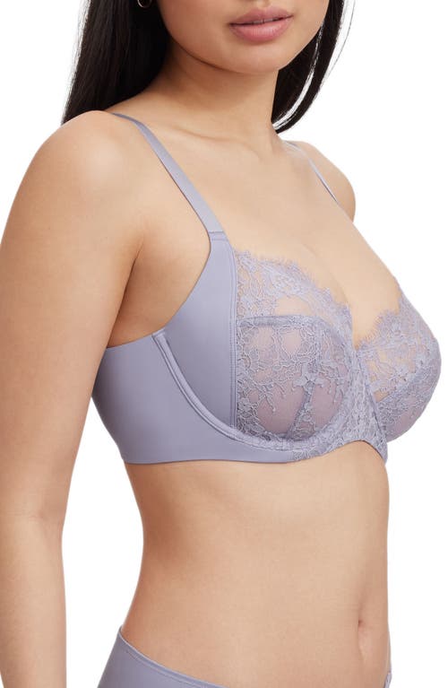 Skarlett Blue Entice Lace Full Coverage Underwire Bra In Purple