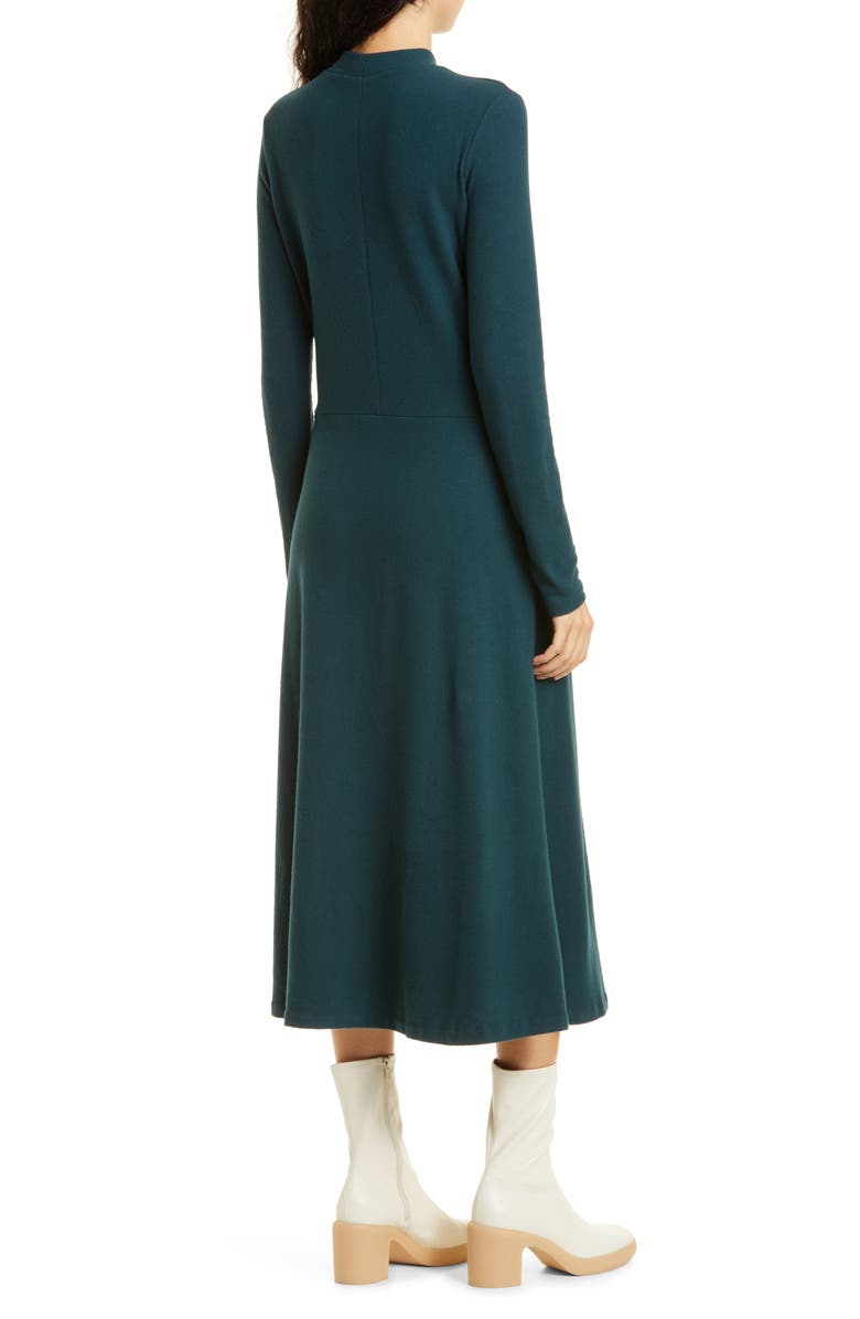 Vince Mock Neck Long Sleeve A-Line Dress, Alternate, color,