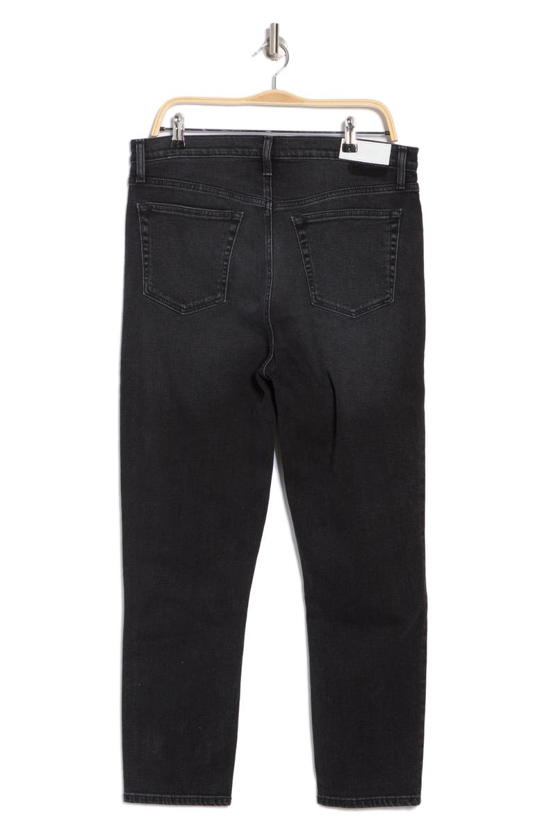 Re/Done '90s High Waist Ankle Crop Slim Jeans, Alternate, color, Washed Noir