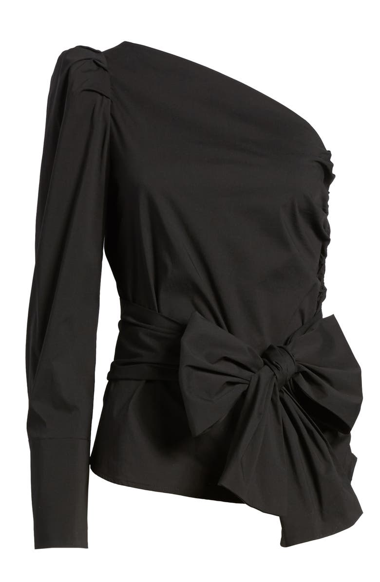 Bishop + Young Belted One-Shoulder Blouse, Alternate, color, 