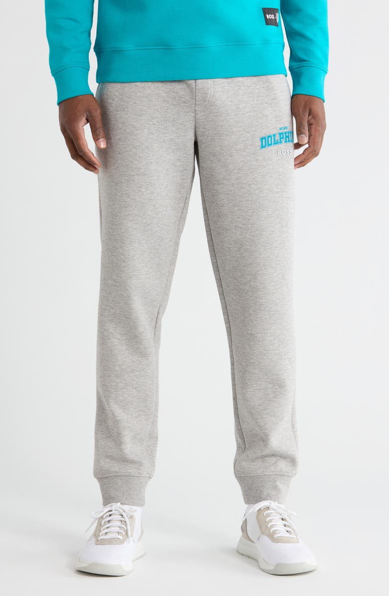 BOSS Sanders Miami Dolphins NFL Joggers, Main, color, Silver