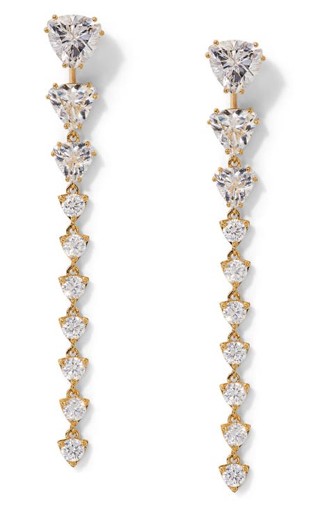 Luxor Front/Back Linear Drop Earrings