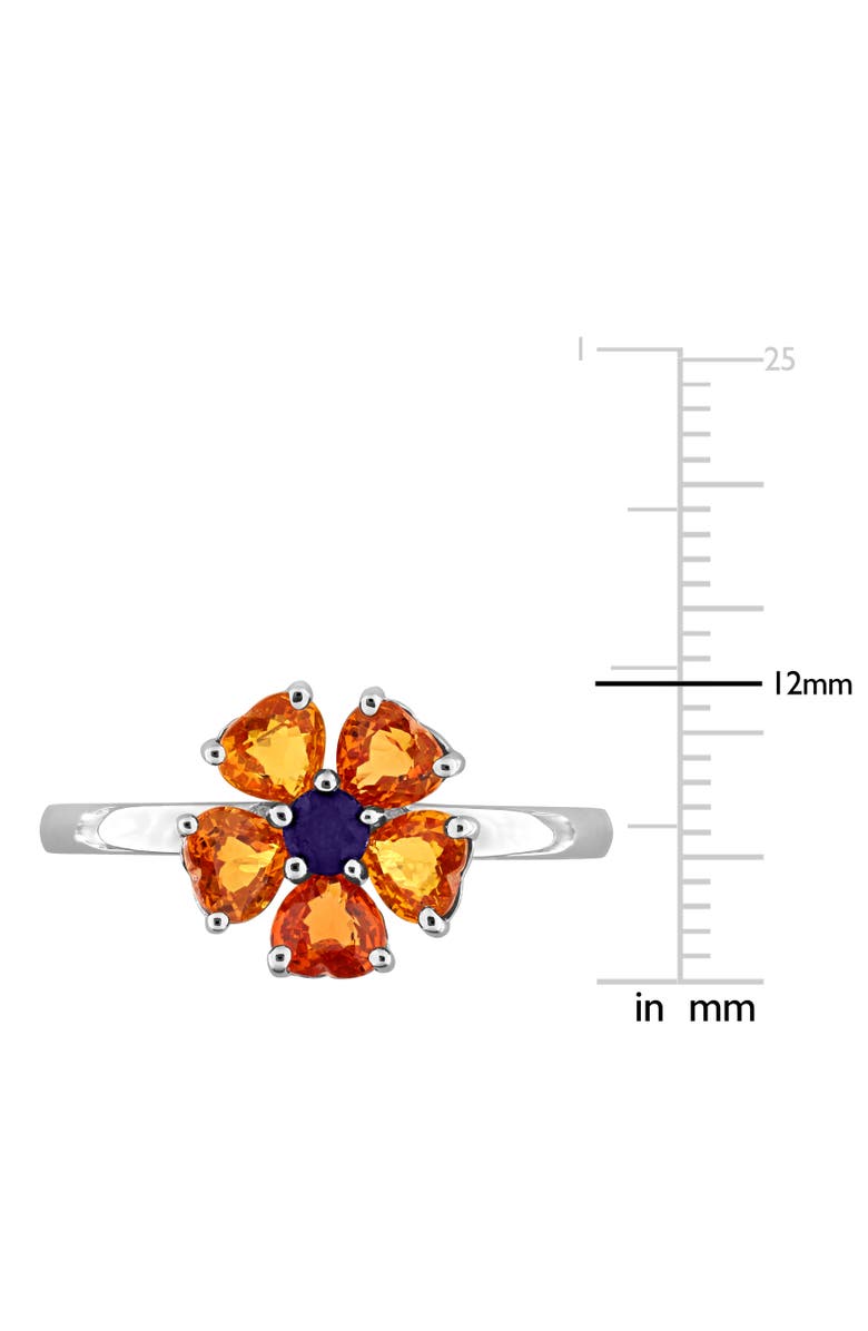 Julianna B. Blue & Orange Sapphire Flower Ring, Alternate, color, Sapphire