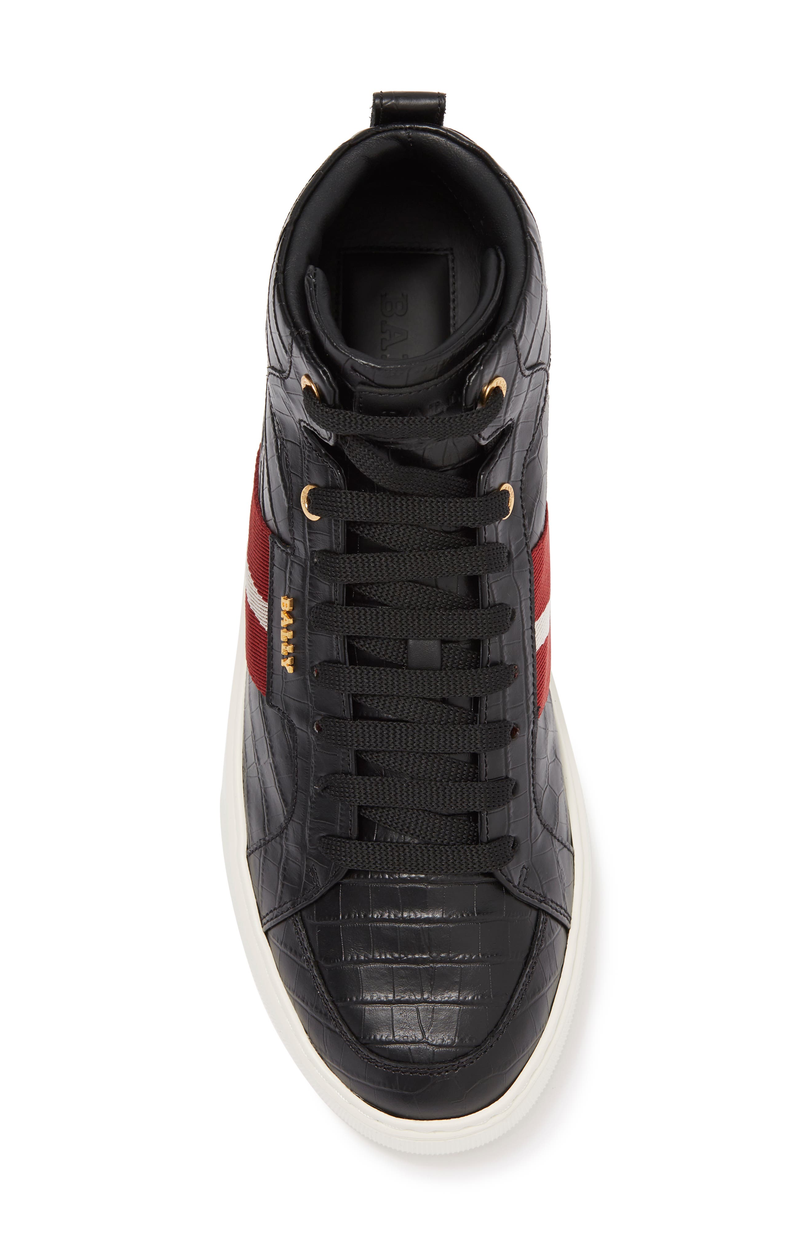 Bally Myles Croc Embossed High Top Sneaker, Alternate, color, 