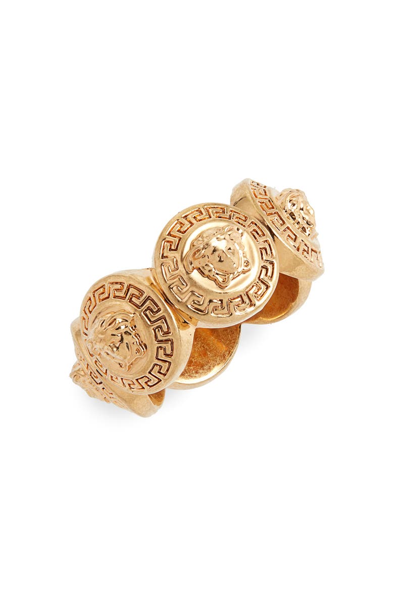 Versace Medusa Tribute Ring, Main, color, 