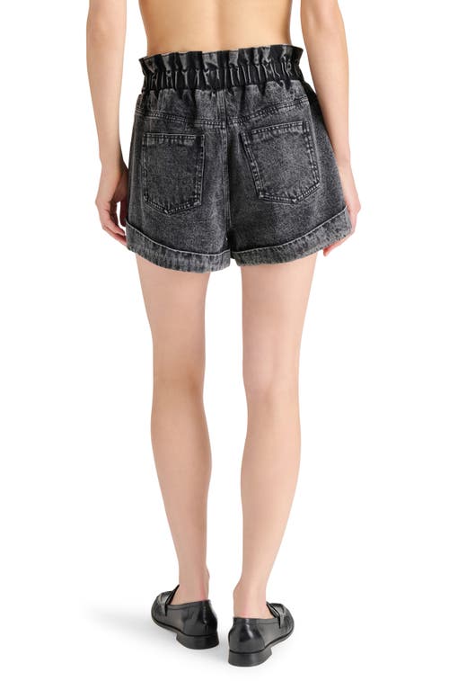 Steve Madden Elare Denim Shorts In Faded Black