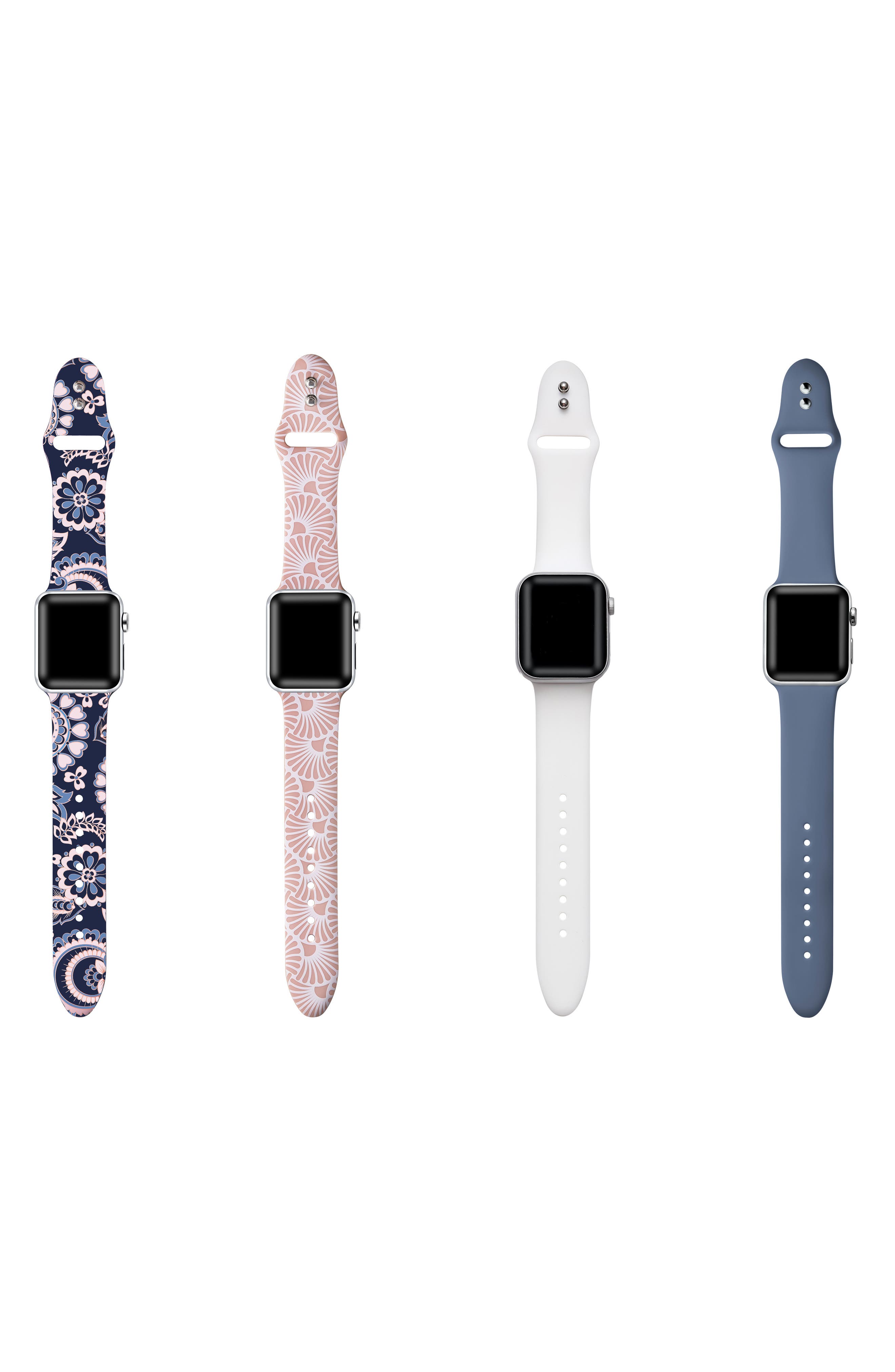 The Posh Tech Assorted 4-Pack Silicone Apple Watch® Watchbands
