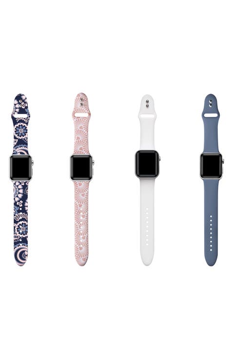 Assorted 4-Pack Silicone Apple Watch® Watchbands