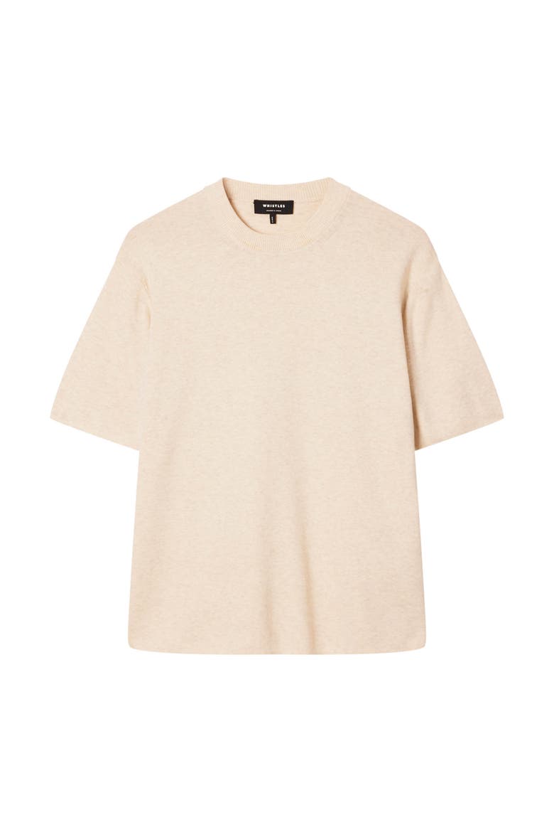 Draped Fine Knit T-Shirt, Alternate, color, Oatmeal